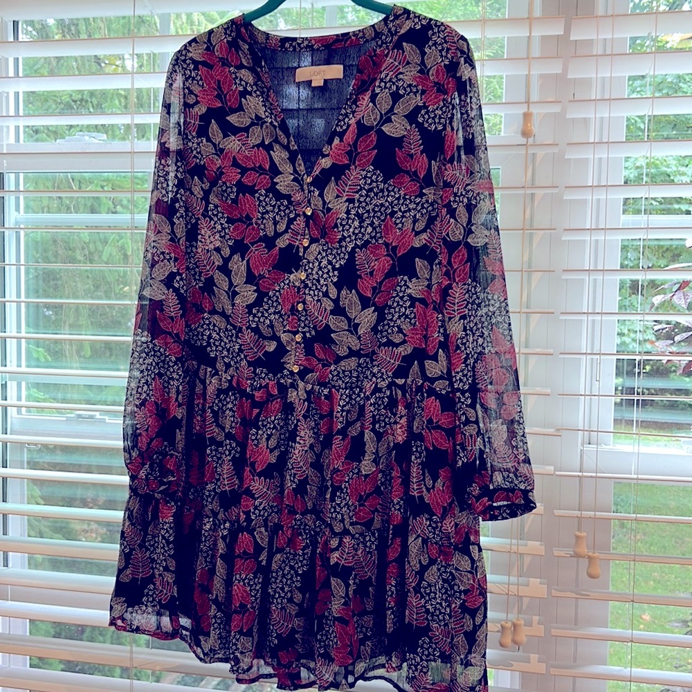 Loft Dress, Gold Button Detail